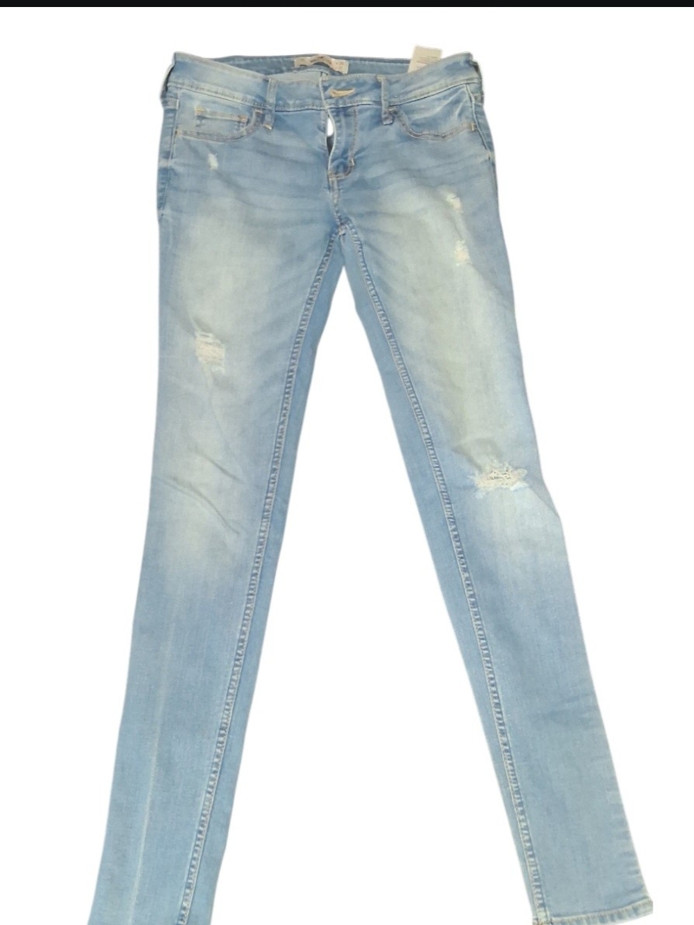 Hollister Light Blue Distressed Skinny Jeans